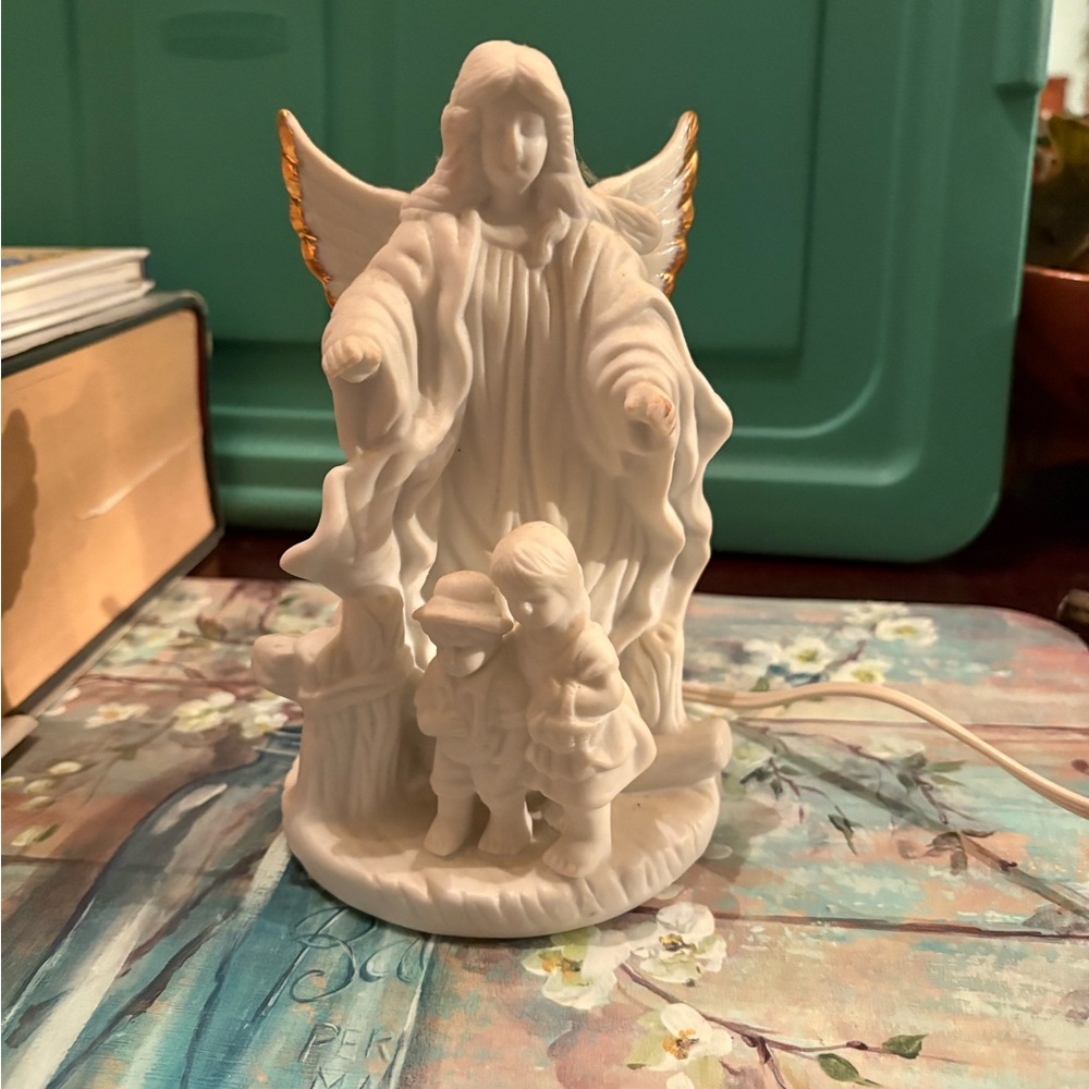 Vintage Porcelain Angel Lamp